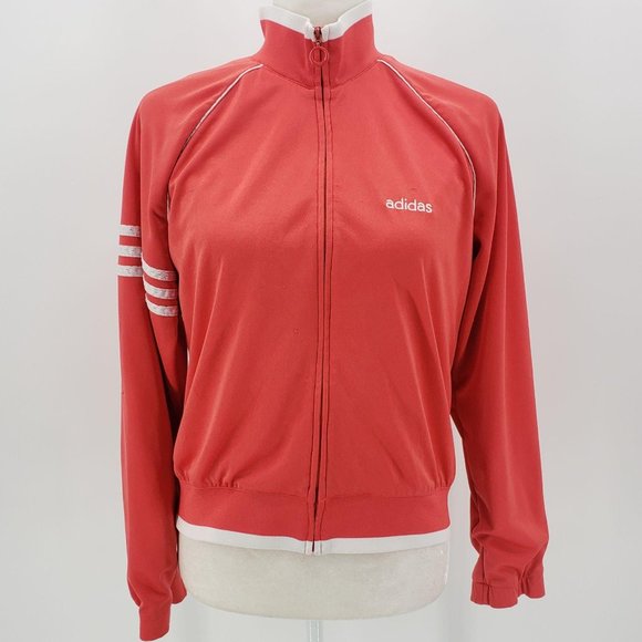 adidas red white jacket